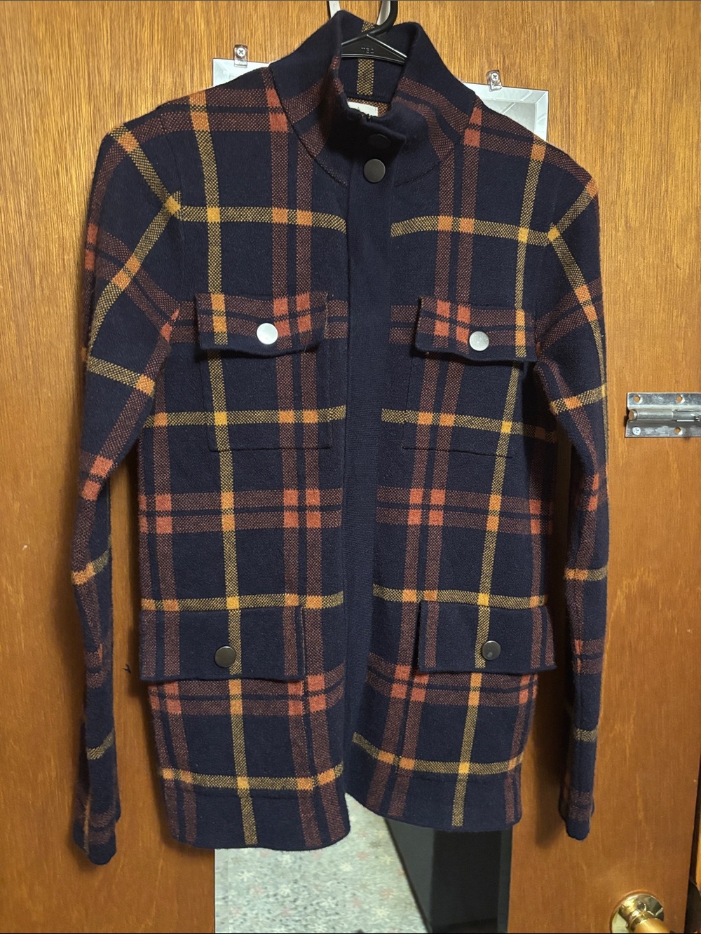 Joie Plaid Knit Jacket